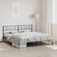 Giroletto con Testiera in Metallo Nero 183x213 cm