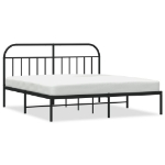 Giroletto con Testiera in Metallo Nero 183x213 cm
