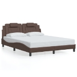 Giroletto con Testiera Marrone 160x200 cm in Similpelle