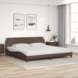 Giroletto con Testiera Marrone 200x200 cm in Similpelle