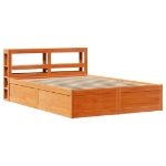 Giroletto con Testiera Marrone Cera 135x190 cm Massello Pino