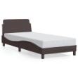 Giroletto con Testiera Marrone Scuro 80x200 cm in Tessuto