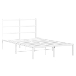 Giroletto con Testiera Metallo Bianco 120x190 cm