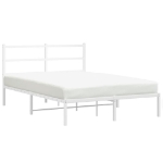 Giroletto con Testiera Metallo Bianco 140x190 cm