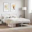 Giroletto con Testiera Metallo Bianco 140x190 cm