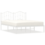 Giroletto con Testiera Metallo Bianco 140x190 cm