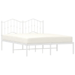 Giroletto con Testiera Metallo Bianco 140x190 cm