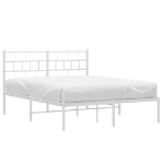 Giroletto con Testiera Metallo Bianco 140x190 cm