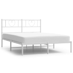 Giroletto con Testiera Metallo Bianco 140x200 cm