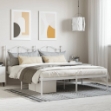 Giroletto con Testiera Metallo Bianco 180x200 cm