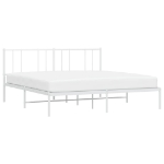 Giroletto con Testiera Metallo Bianco 183x213 cm