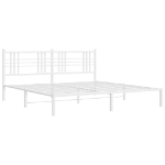Giroletto con Testiera Metallo Bianco 193x203 cm