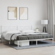 Giroletto con Testiera Metallo Bianco 193x203 cm