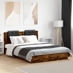 Giroletto con Testiera Rovere Fumo 150x200 cm Legno Multistrato
