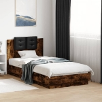 Giroletto con Testiera Rovere Fumo 90x190 cm Legno Multistrato