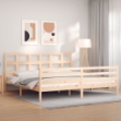 Giroletto con Testiera Super King Size in Legno Massello