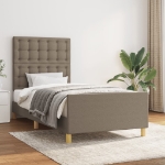 Giroletto con Testiera Tortora 90x190 cm in Tessuto