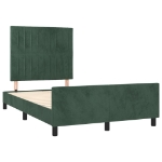 Giroletto con Testiera Verde Scuro 120x190 cm in Velluto