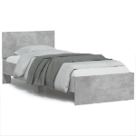 Giroletto e Testiera Grigio Cemento 90x190 cm Legno Multistrato