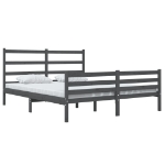 Giroletto Grigio in Legno Massello di Pino 135x190 cm Double