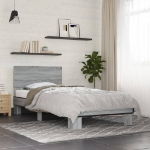 Giroletto Grigio Sonoma 100x200 cm Legno Multistrato e Metallo