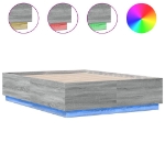 Giroletto Luci LED Grigio Sonoma 120x190 cm Legno Multistrato