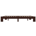 Giroletto Marrone Scuro in Legno Massello di Pino 160x200 cm