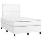 Giroletto Molle con Materasso e LED Bianco 120x200cm Similpelle
