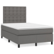 Giroletto Molle con Materasso e LED Grigio 120x190cm Similpelle