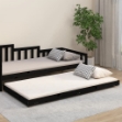 Giroletto Nero 100x200 cm in Legno Massello di Pino