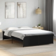 Giroletto Nero 135x190 cm in Legno Multistrato e Metallo