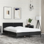 Giroletto Nero 140x190 cm in Legno Multistrato e Metallo