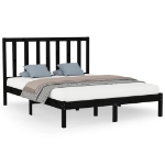 Giroletto Nero in Legno Massello 150x200 cm King Size