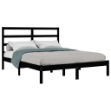 Giroletto Nero in Legno Massello 150x200 cm King Size