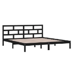 Giroletto Nero in Legno Massello di Pino 140x190 cm