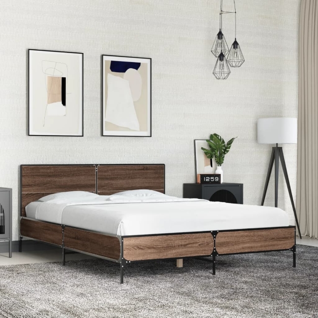 Giroletto Rovere Marrone 140x200cm in Legno Multistrato Metallo