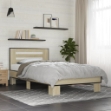 Giroletto Rovere Sonoma 90x190cm in Legno Multistrato e Metallo