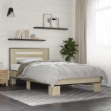 Giroletto Rovere Sonoma 90x200 cm Legno Multistrato e Metallo
