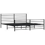 Giroletto senza Materaso con Pediera in Metallo Nero 180x200 cm