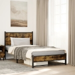 Giroletto senza Materaso in Metallo Rovere Fumo 100x190 cm