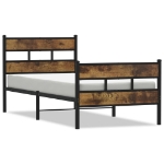 Giroletto senza Materaso in Metallo Rovere Fumo 107x203 cm