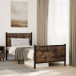 Giroletto senza Materaso in Metallo Rovere Fumo 80x200 cm
