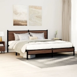 Giroletto senza Materaso in Metallo Rovere Marrone 180x200 cm
