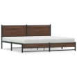 Giroletto senza Materaso in Metallo Rovere Marrone 193x203 cm