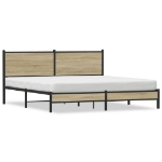 Giroletto senza Materaso in Metallo Rovere Sonoma 183x213 cm