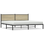Giroletto senza Materaso in Metallo Rovere Sonoma 193x203 cm