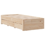 Giroletto senza Materasso con Cassetti 100x200 cm Massello Pino