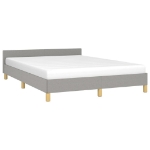 Giroletto senza Materasso Grigio Chiaro 140x190 cm Tessuto