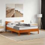 Giroletto senza Materasso Marrone Cera 140x200cm Massello Pino