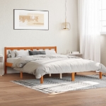 Giroletto senza Materasso Marrone Cera 160x200 cm Legno di Pino